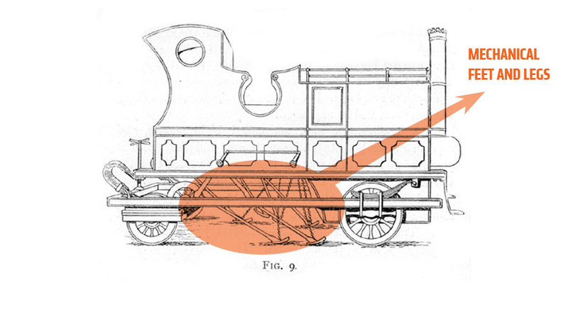 Illustration for article titled This Early Steam Car Used Mechanical Feet To Move